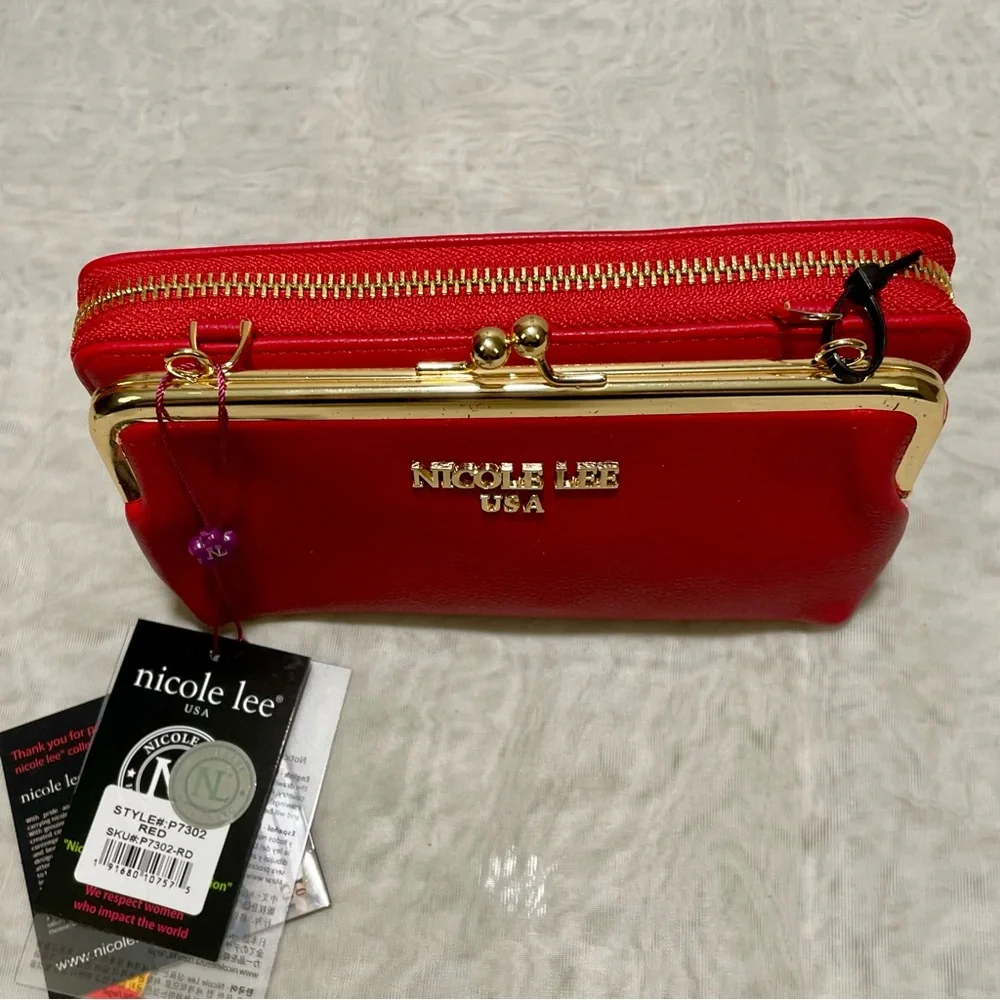 Nicole Lee Kisslock Crossbody Wallet  Combination, NWT